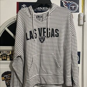 Las Vegas Raiders Striped Hoodie. NWOT